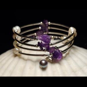 Amethyst and Pearl bracelet